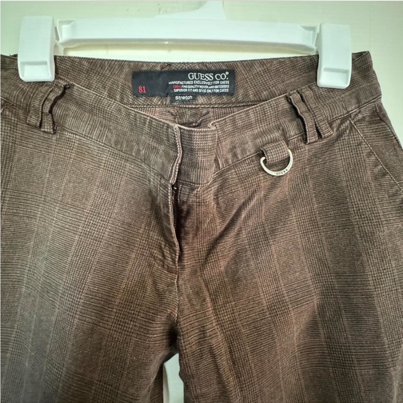 Vintage Brown Plaid Guess Pants Low Rise size 28 - Picture 2 of 7
